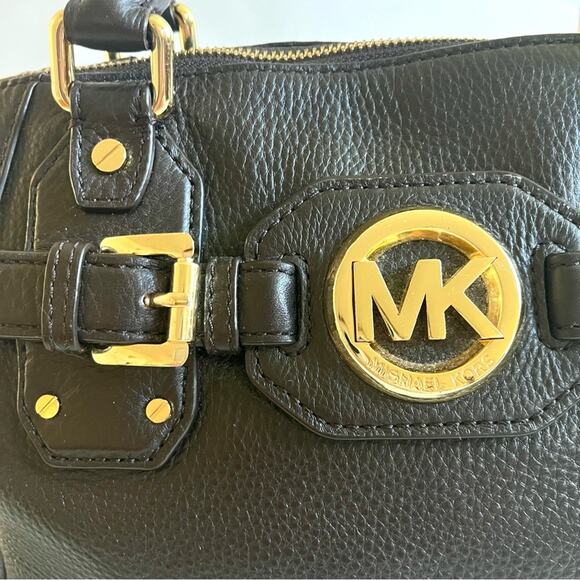 MICHAEL KORS  Hudson Belted Leather Satchel, Chocolate Brown - Picture 4 of 7